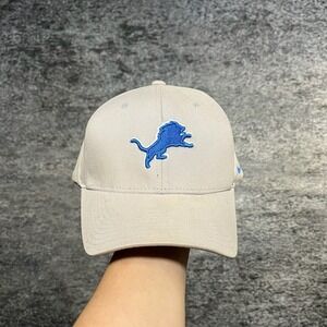 Nike Detroit Lions Fitted Hat Universal‎ Fit Vintage 2000s Gray NFL Embroidered